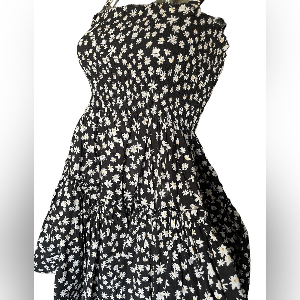 ASOS Floral Backless Layered Flared Dress Sz 2 - Picture 4 of 6